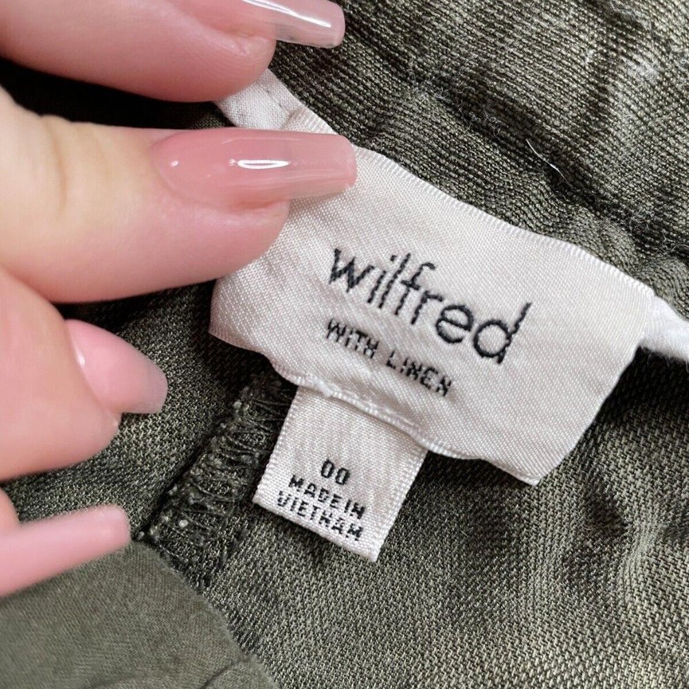 Womens aritzia‎ Wildred with linen green oants green size 00 - Picture 2 of 7